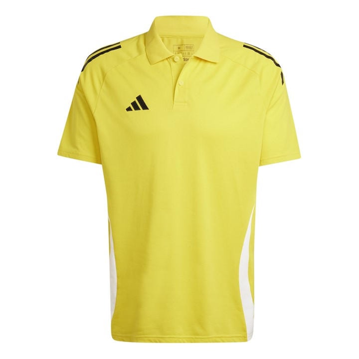 Adidas Men' Yellow Tiro24 Performance Polo Shirt in Size S, Sports Direct
