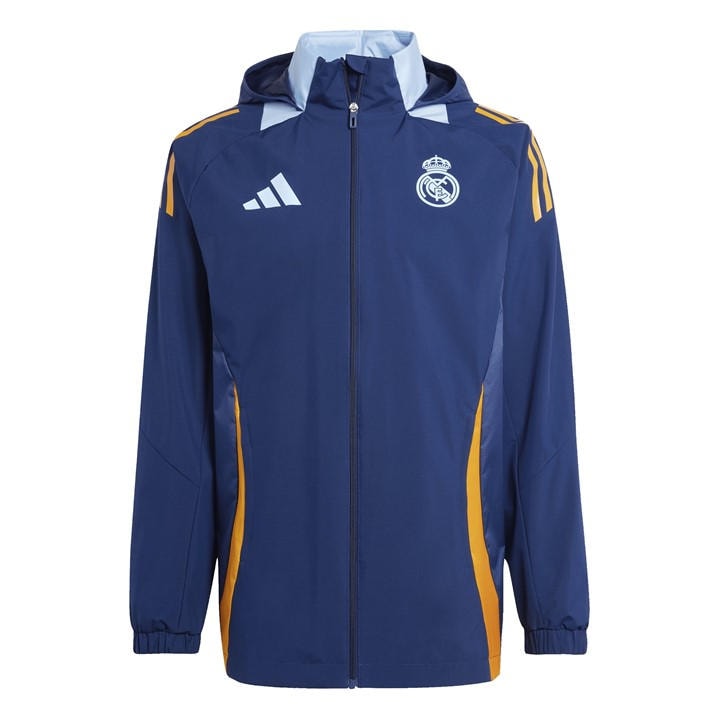 Real Madrid  Men's   All-Weather Jacket 24/25, Football by adidas in Size M, Sports Direct