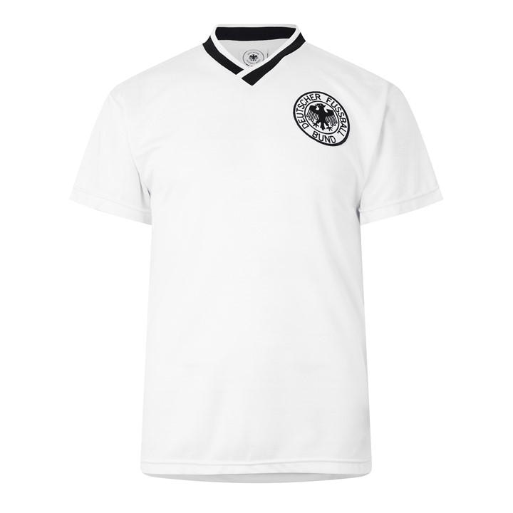 Germany  Men'  West  1984 Home Retro Shirt, Football by Score Draw in Size S, Sports Direct