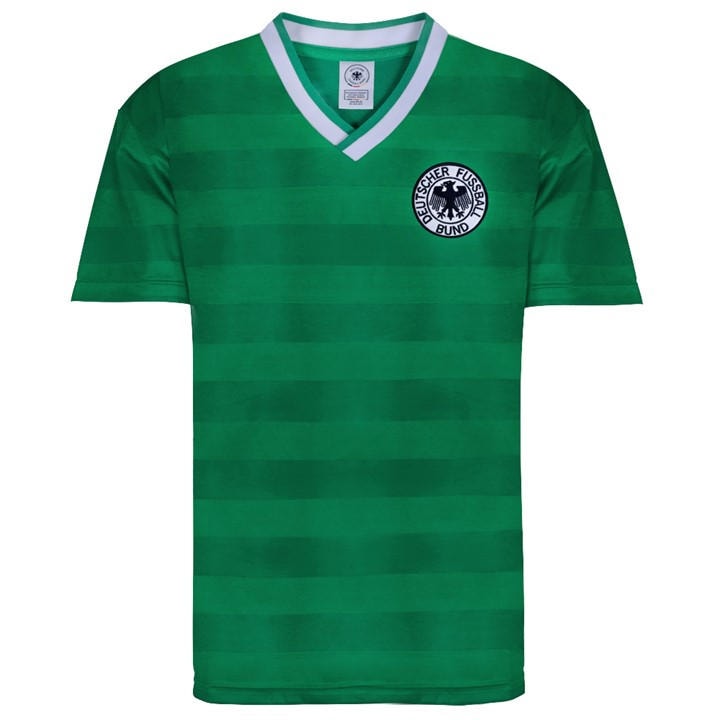 Germany  Men's  West  1984 Away Retro Shirt, Football by Score Draw in Size L, Sports Direct