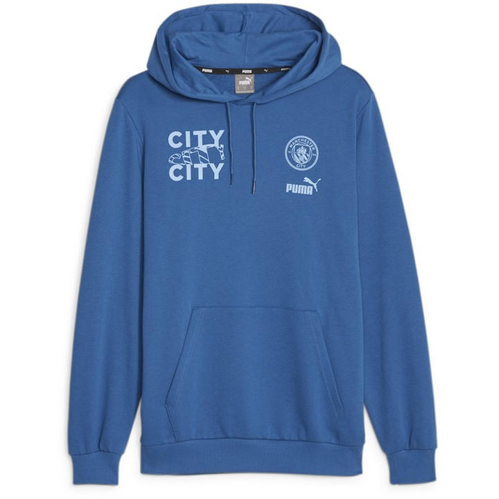 Mcfc  Men's   Ftblcore Graphic Hoody, Football by Puma in Size M, Sports Direct