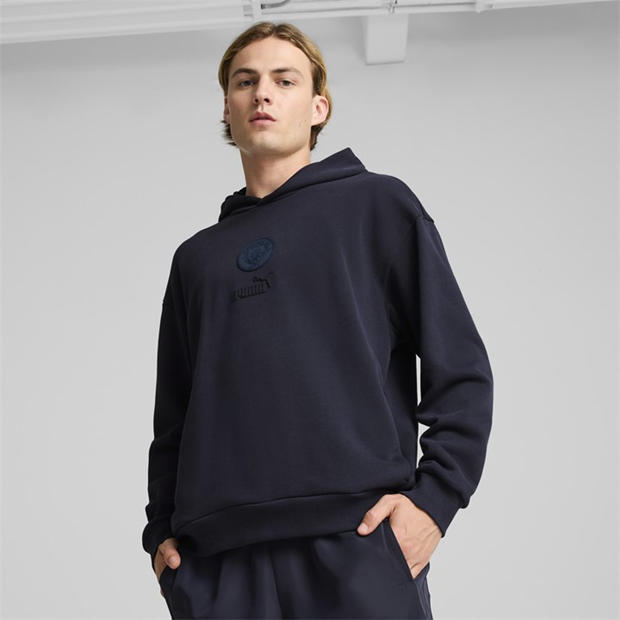 New Navy - Puma - Mcfc Ftblmonochrm Hoodie Hoody Mens
