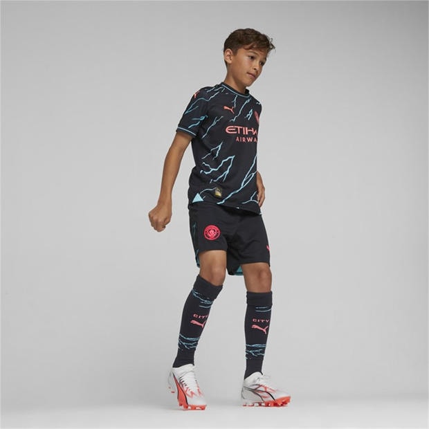 Dark Navy - Puma - Mcfc Shorts Cb Replica Jr Football Short Unisex Kids