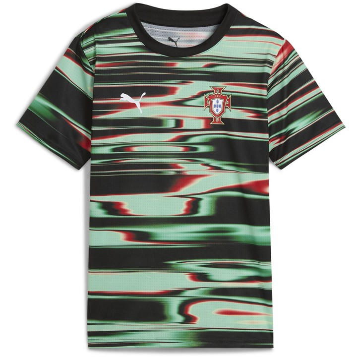 Portugal   Kids  Fpf Prematch Ss Jersey Jr Football Shirt, Football by Puma in Size 14 Years, Sports Direct