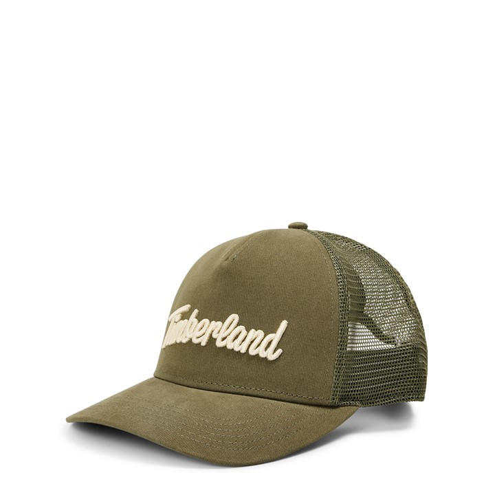 Timberland Men's Green 3D Embr Trucker Cap in Size Mens, Sports Direct