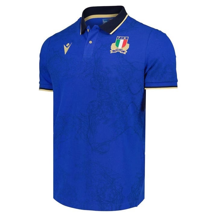Italy  Men's   Rugby Home Shirt 2025, Football by Macron in Size L, Sports Direct