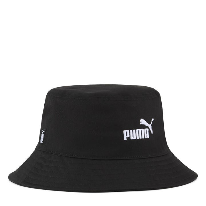 Puma  Black Ess No.1 Logo Bucket Hat  in Size M - L, Sports Direct
