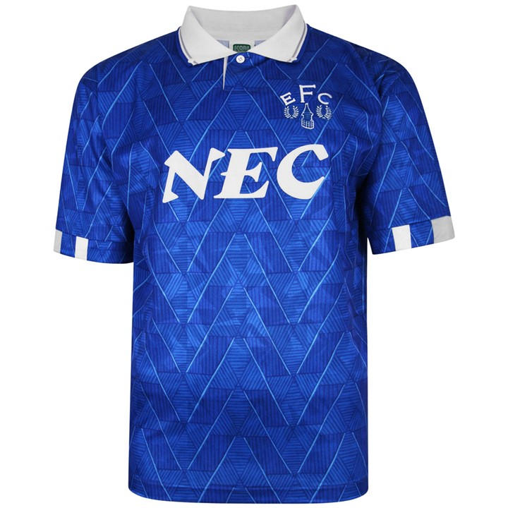 Everton  Men's   Home Shirt 1989/90, Football by Score Draw in Size XL, Sports Direct