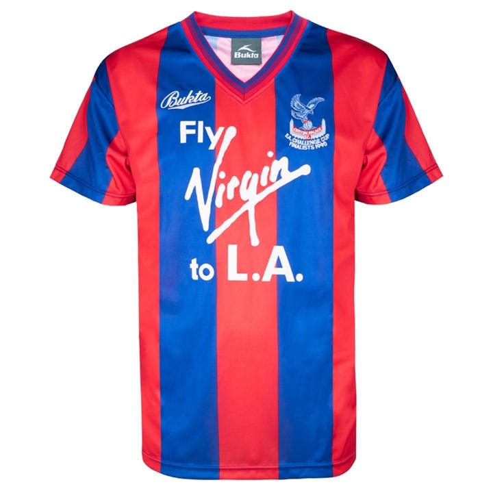 Crystal Palace  Men'  Scoredraw  Retro Home Shirt 1990, Football by Score Draw in Size S, Sports Direct