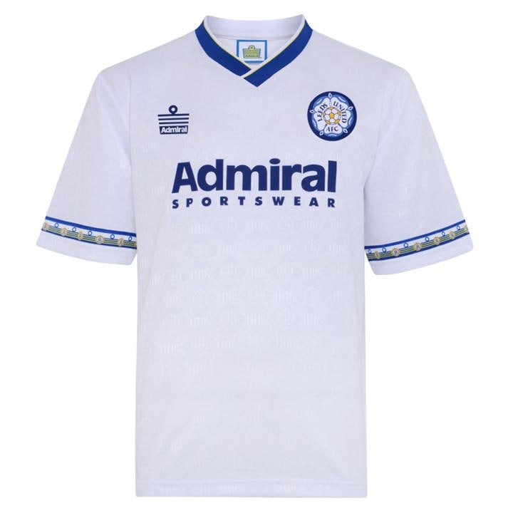 Leeds  Men's  Sd  United Retro Home Shirt 1993, Football by Score Draw in Size L, Sports Direct