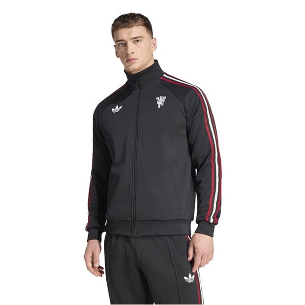 Black/White - adidas - Mens Manchester United Originals Tracksuit Top 25/26