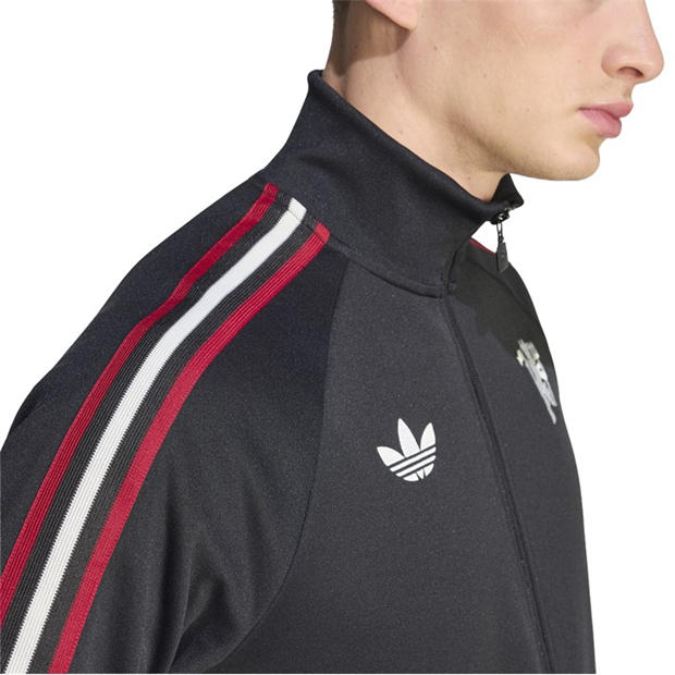Black/White - adidas - Mens Manchester United Originals Tracksuit Top 25/26