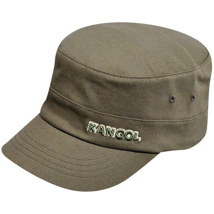 Kangol  Green  Twill Army Cap in Size L-XL, Sports Direct