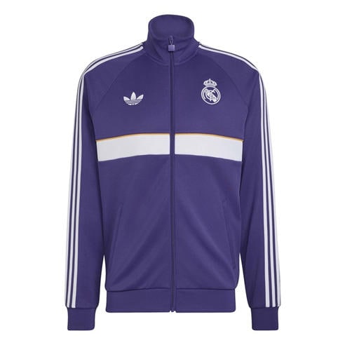 adidas - Men's OG Real Madrid Long-Sleeve Funnel-Neck Tracksuit Top