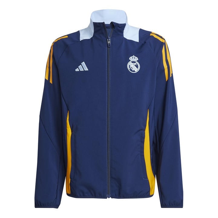 Adidas  Kids Blue Real Pre Jk Licensed Tracksuit Top in Size 15 - 16 Years, Sports Direct