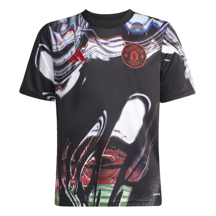 Manchester United   Kids  Kids  Pre-Match Shirt 25/26, Football by adidas in Size 7 - 8 Years, Sports Direct