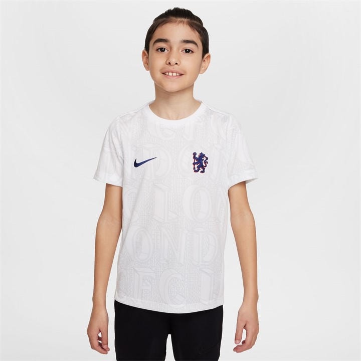 Chelsea  Boys   Pre Match Shirt 25/26 , Football by Nike in Size 9 - 10 Years, Sports Direct