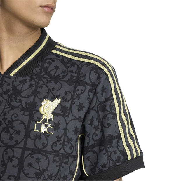 Black/Gold - adidas - Men's Liverpool Licensed T-Shirt