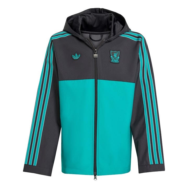 Liverpool  Boys  Kids' Terrace Icons  Long Sleeve Licensed Rain Anorak, Football by adidas in Size 11 - 12 Years, Sports Direct