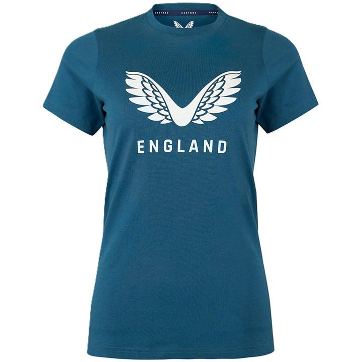 Castore Women's Blue Domestic Football Shirt in Size 8, Sports Direct