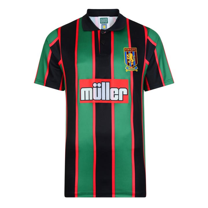 Score Draw Men's Green Aston Villa Retro Away Shirt '94 Adults Large