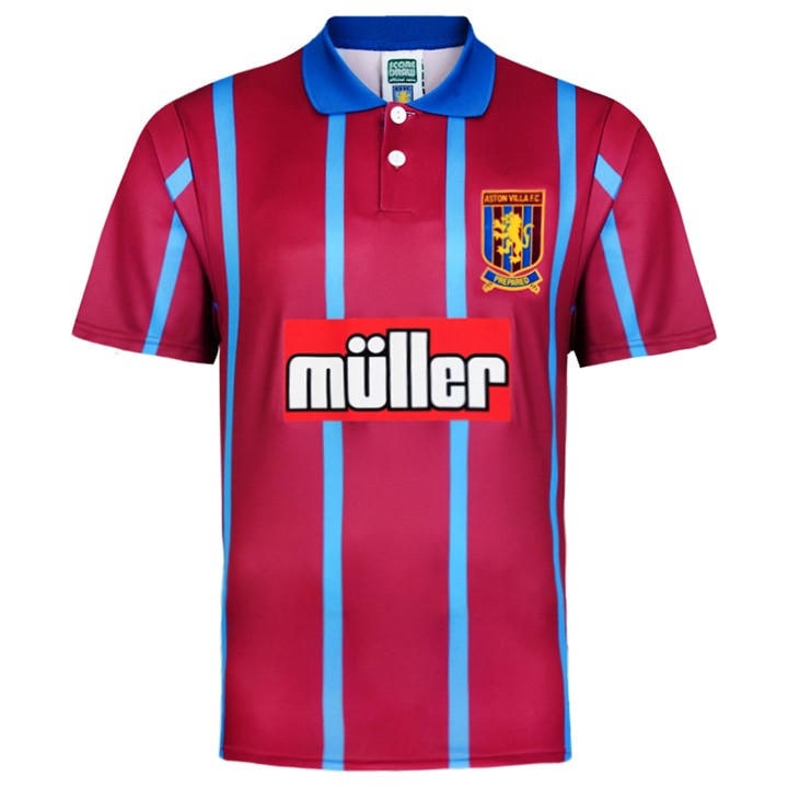 Aston Villa  Men's  Sd  Retro Home Shirt '94 , Football by Score Draw in Size 2XL, Sports Direct