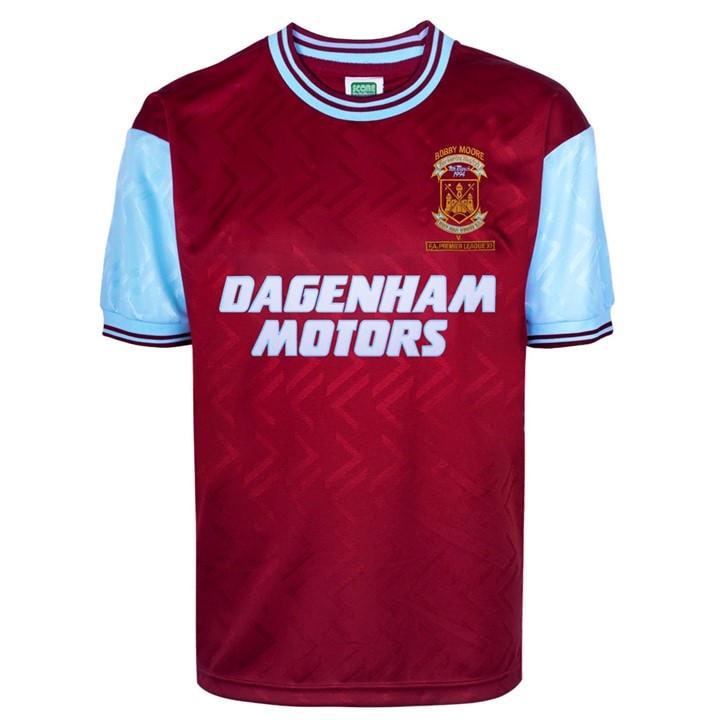 West Ham United  Men's   '94 Home Retro Football Shirt, Football by Score Draw in Size 3XL, Sports Direct