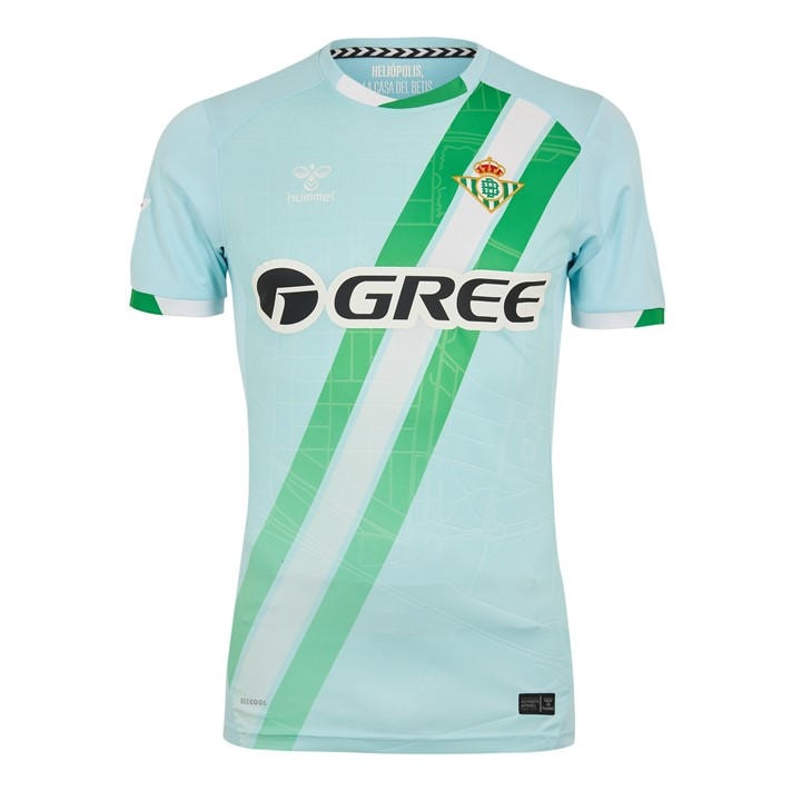 Hummel Men' Blue Real Betis Away Shirt 2025 2026  in Size S, Sports Direct
