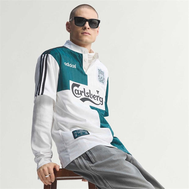 White/Green - adidas - Liverpool 1995 Shirt Adults