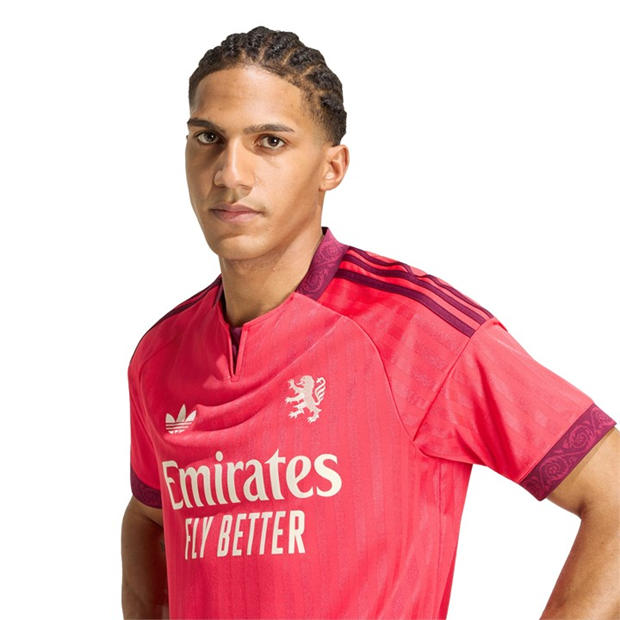 Pink/White - adidas - Olympique Away Shirt 2026/27 Mens