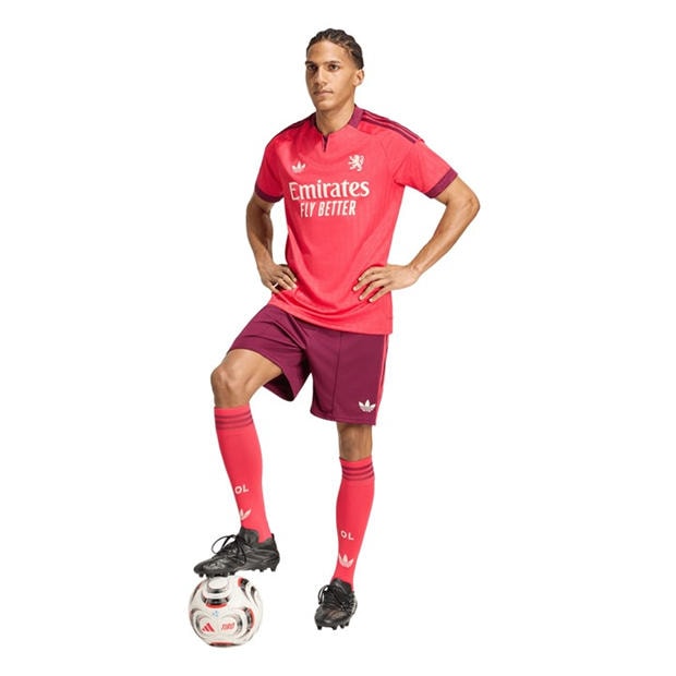 Pink/White - adidas - Olympique Away Shirt 2026/27 Mens