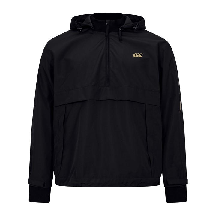 Canterbury Men's Black Everest Breakdown Quarter-Zip Long Sleeve Performance Rugby Jacket in Size XL, Sports Direct