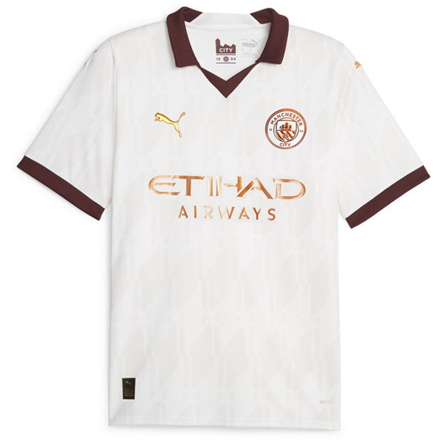 Puma White - Puma - Mcfc Away Jersey Replica Football Shirt Mens