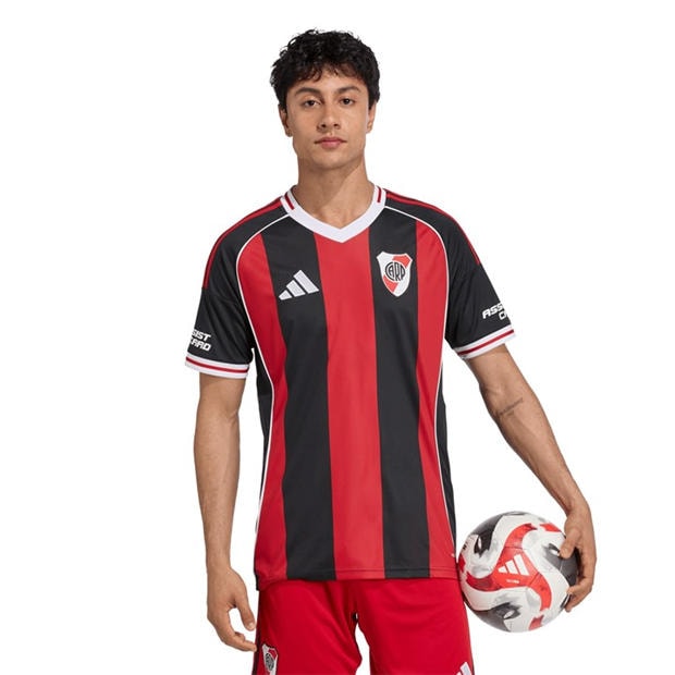 Czarny/Czerwony - adidas - River Plate Away Shirt 2025 2026 Adults