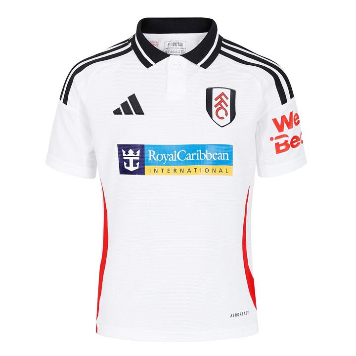 Fulham  Boys   Home Shirt 24/25 , Football by adidas in Size 11 - 12 Years, Sports Direct