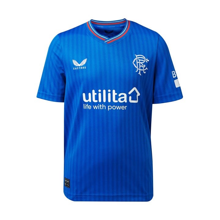 Rangers  Boys   Home Shirt 23/24 , Football by Castore in Size 11 - 12 Years, Sports Direct