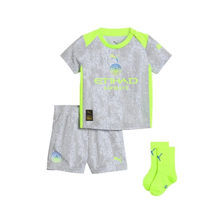 Manchester City  Boys   Third Baby Kit 25/26 Babies, Football by Puma in Size 0 - 3 Months, Sports Direct