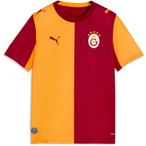 Puma - Kids' Galatasaray Home 25/26 Short-Sleeve Crew-Neck Football Shirt