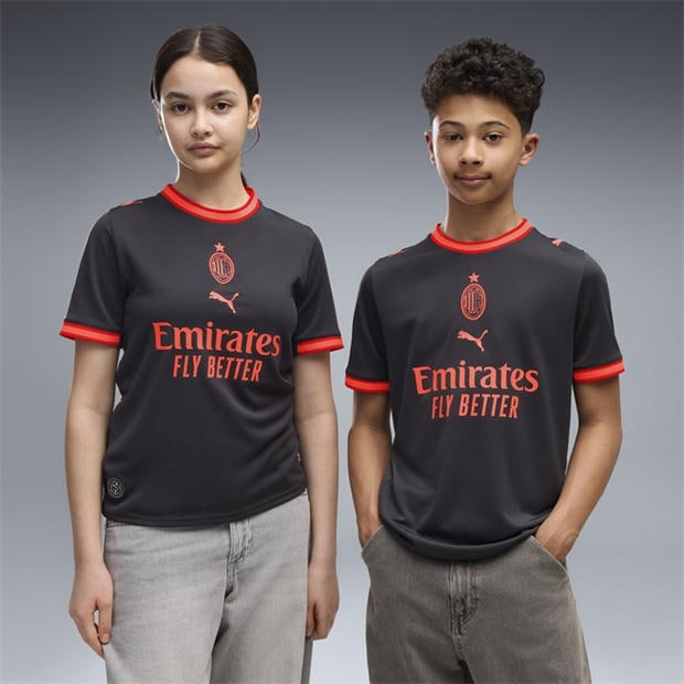 Grey/Red - Puma - AC Milan Third Shirt 2026/27 Juniors
