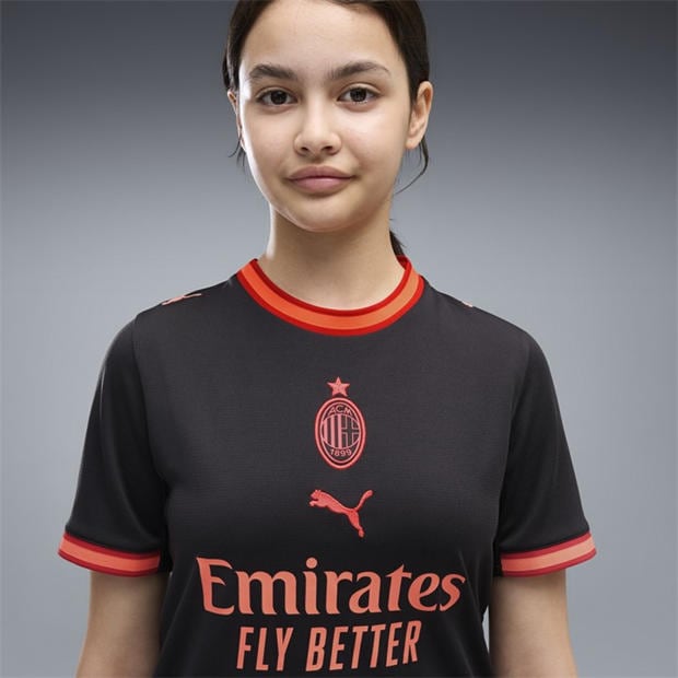 Grey/Red - Puma - AC Milan Third Shirt 2026/27 Juniors