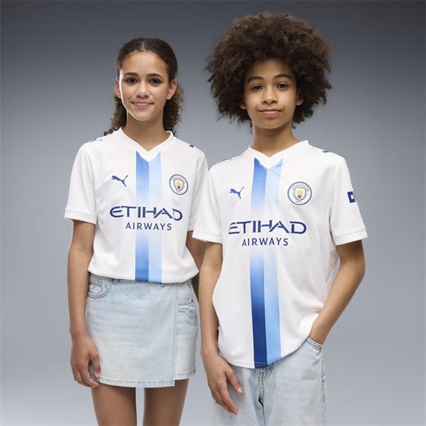 White/Blue - Puma - Manchester City Third Shirt 2026/27 Juniors