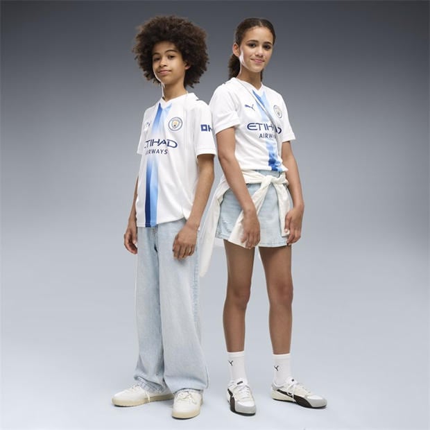 White/Blue - Puma - Manchester City Third Shirt 2026/27 Juniors