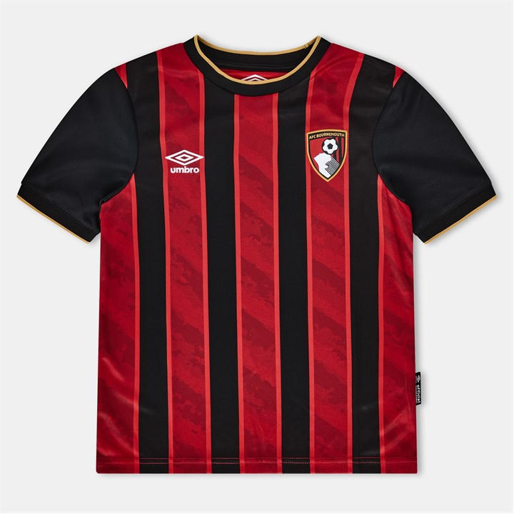 Bournemouth   Kids   Home Football Shirt 2025 20226 Kids, Football by Umbro in Size 7 - 8 Years, Sports Direct