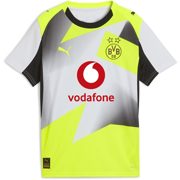 Srebrny/Żółty - Puma - Borussia Dortmund Away Shirt 2025 2026 Juniors