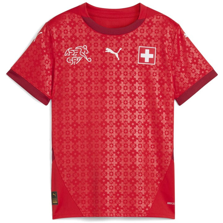 Switzerland   Kids   Home Shirt 2025 , Football by Puma in Size 13 - 14 Years, Sports Direct