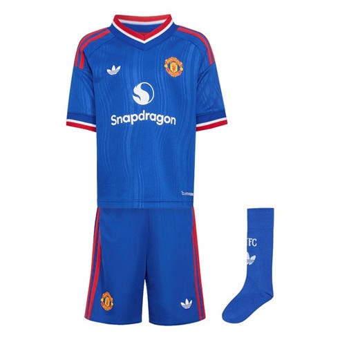adidas - Kids' Manchester United Away 24/25 Short-Sleeve Mini Kit