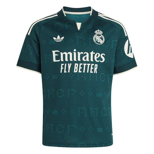 adidas - Kids' Real Madrid Third 24/25 V-Neck Short-Sleeve Football Shirt