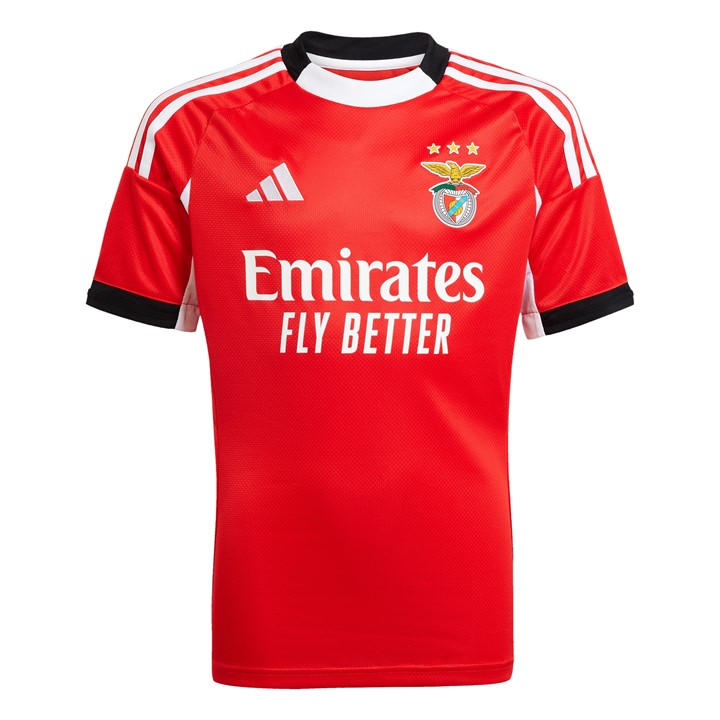 Benfica  Boys   Home Shirt 25/26 , Football by adidas in Size 9 - 10 Years, Sports Direct