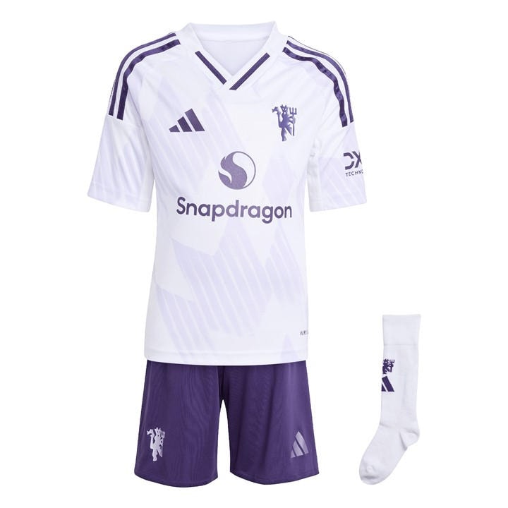 Manchester United  Boys   Away Minikit 25/26 , Football by adidas in Size 2 - 3 Years, Sports Direct