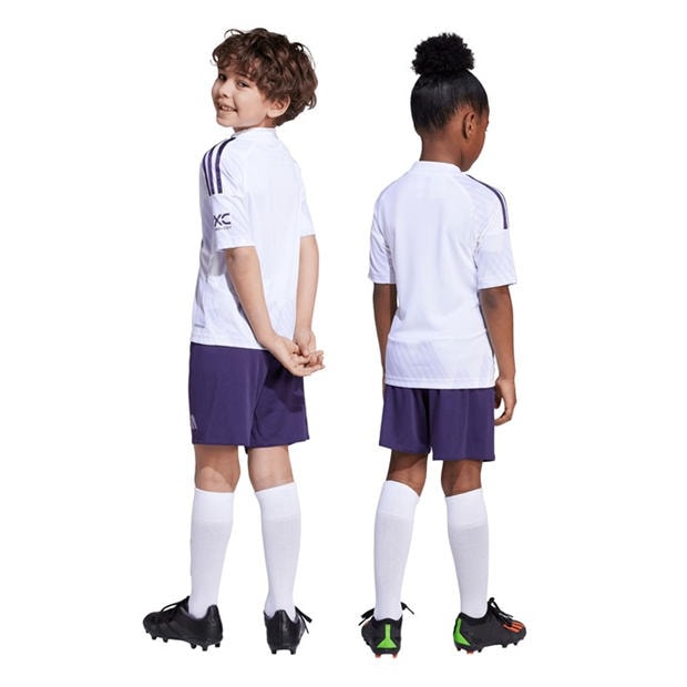 White - adidas - Manchester United Away Minikit 2025 2026 Infants
